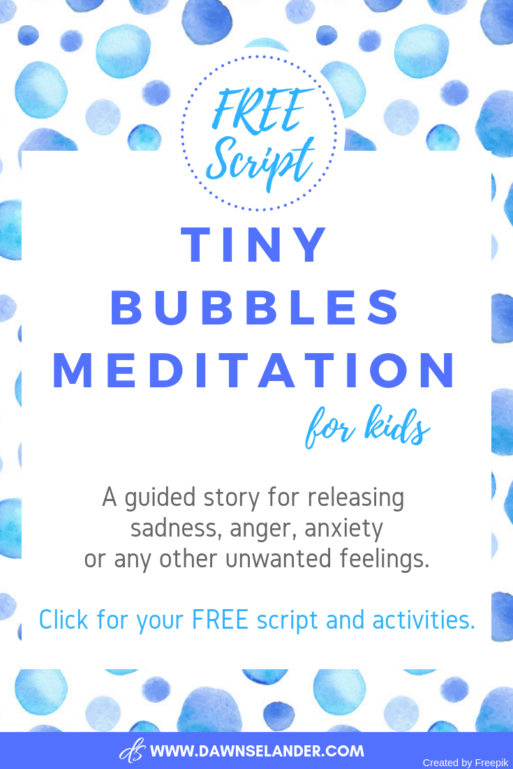 Tiny Bubbles is a guided meditation for kids using bubble imagery to help kids release any unwanted emotions that may be trapped inside of them.