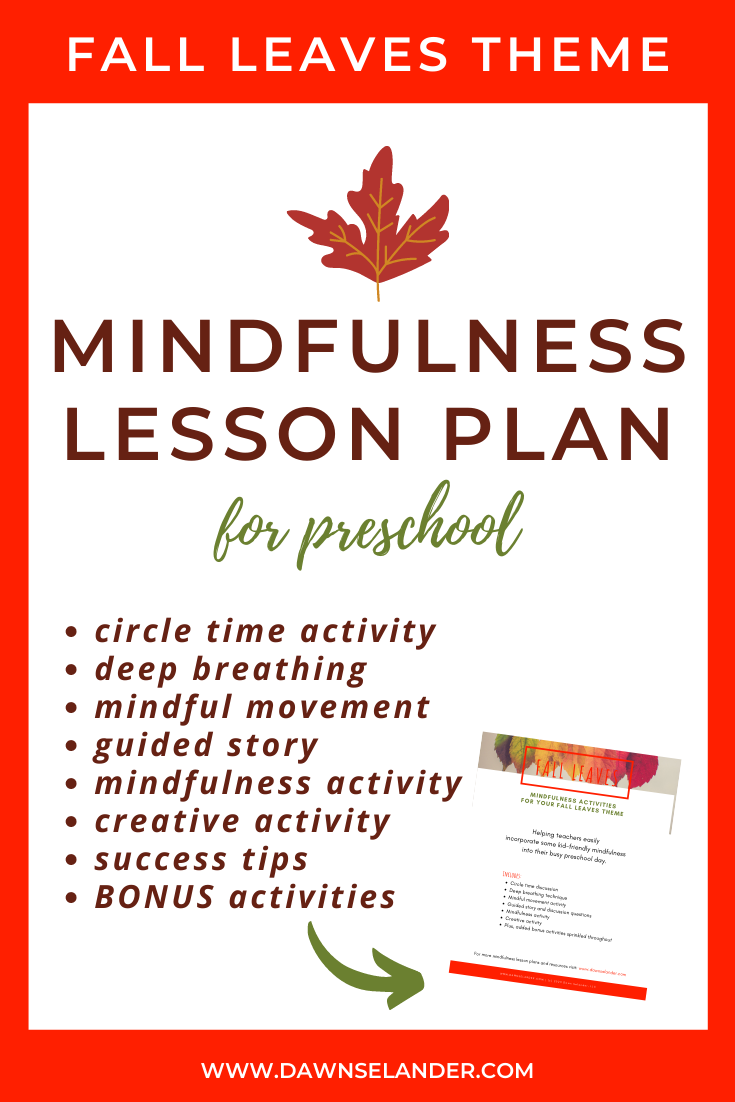 Fall leaves mindfulness lesson plan